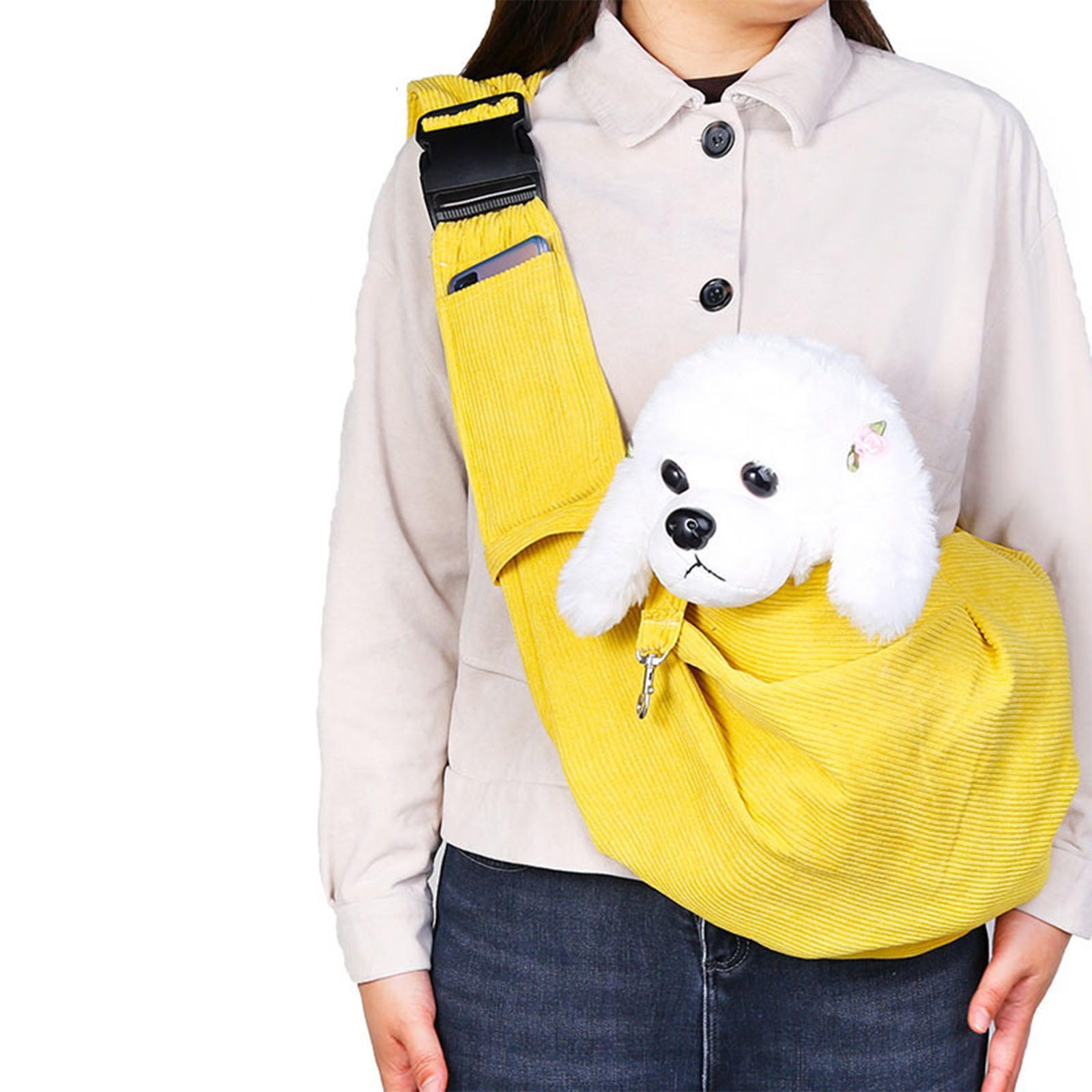 Shoulder Bag Backpack Puppy  Pocket Yellow