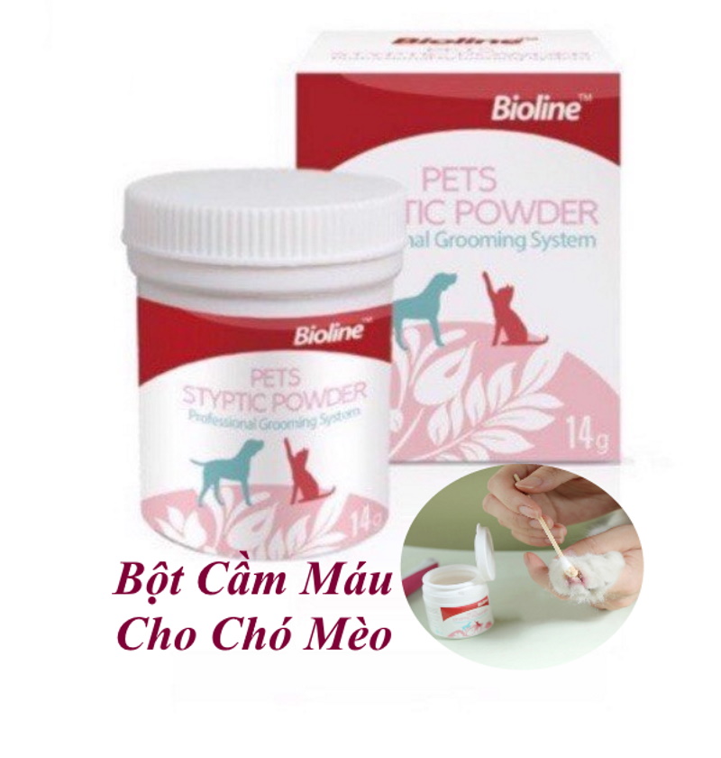 Bột cầm máu cho Chó Mèo thú cưng Bioline Pets Styptic Powder Hộp 14g Giúp cầm máu và ngừng chảy máu cho thúcưng hiệu quả