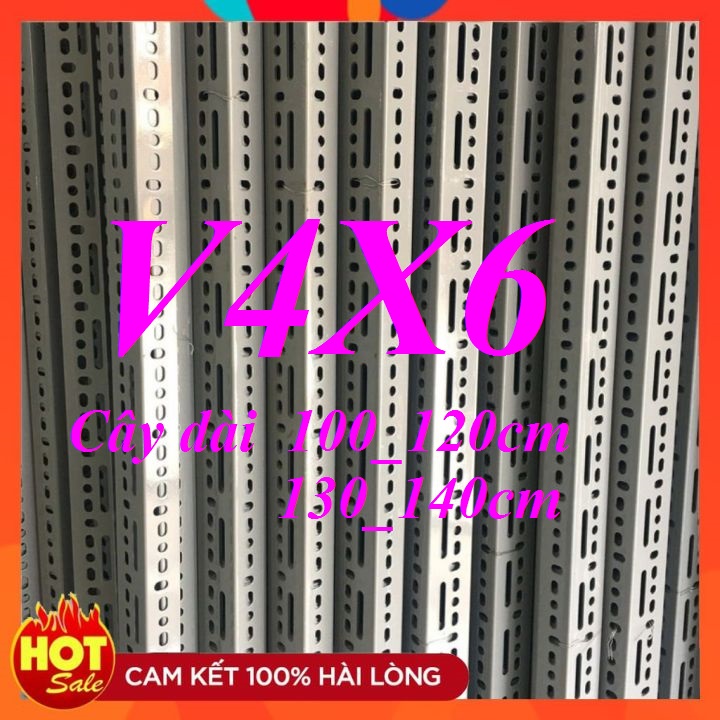 Cây sắt V lỗ V4x6cm dày 1.8li