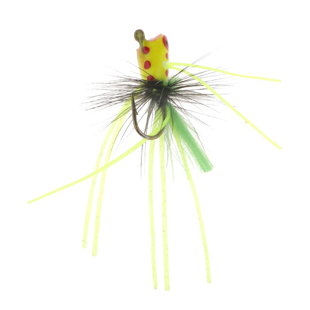 Fly Dry Fishing Floating Popper Flies Artificial Fishing Baits