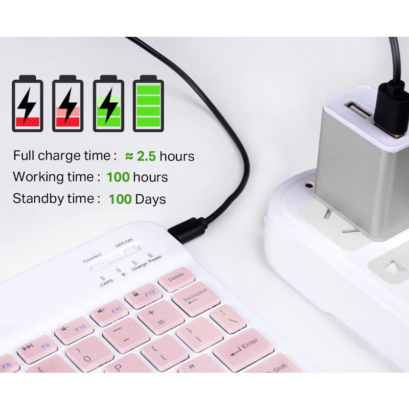 Combo Bàn Phím Và Chuột Bluetooth Không Dây Mini Cho Điện Thoại / Máy Tính Bảng / Laptop Android IOS Windows