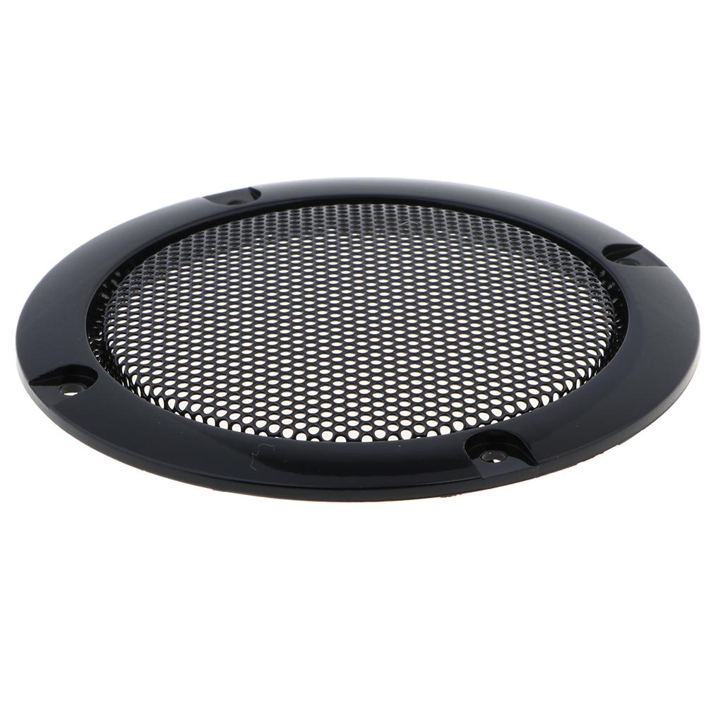 2x3 inch Audio Speaker Cover Decorative Circle Metal Mesh Grille black