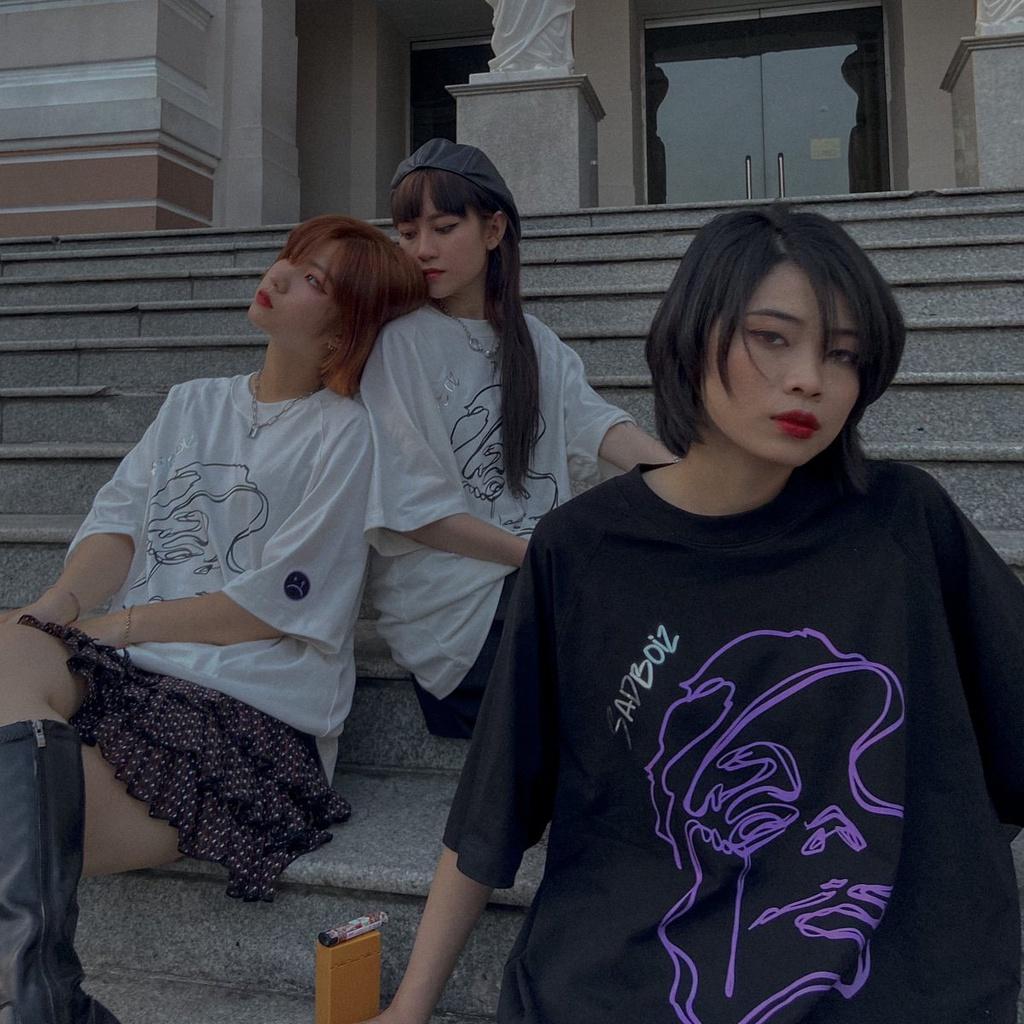 Áo thun unisex tay lỡ SADBOIZ SAD BOIZ STORY TEE || Hany shop