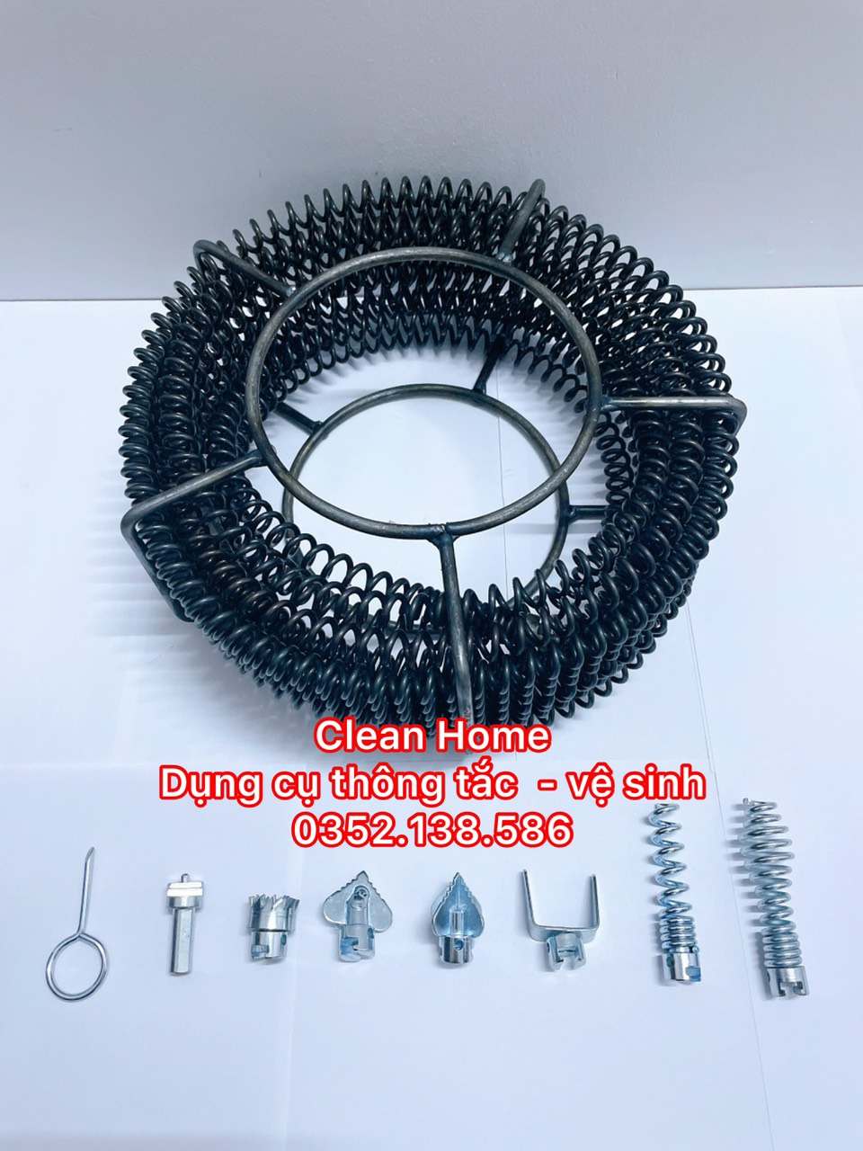 Dây Thông Tăc Cống Lò Xo Phi 16 Dùng Máy Khoan