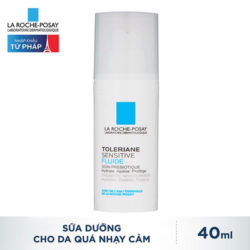 Sữa Dưỡng Ẩm Làm Dịu Tức Thì Cho Da Rất Nhạy Cảm Dị Ứng La Roche Posay Toleriane Sensitive Fluide 40ml