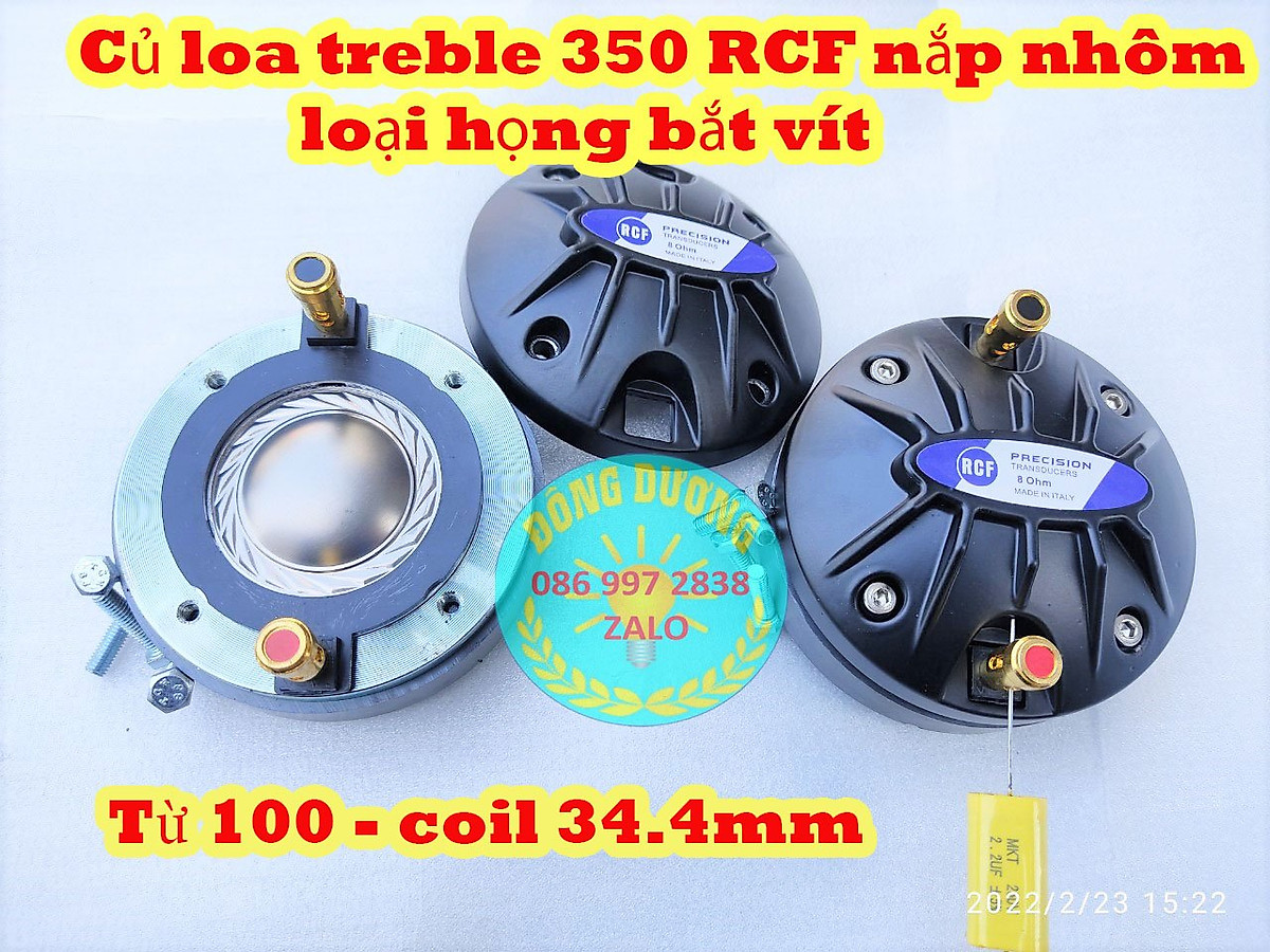 CỦ TREBLE 350 RCF LOẠI VÍT ỐC- NẮP NHÔM MÂM KIM LOẠI COIL 34.5 ĐỒNG TRÒN - HÀNG SIÊU RẺ - GIÁ 1 CỦ