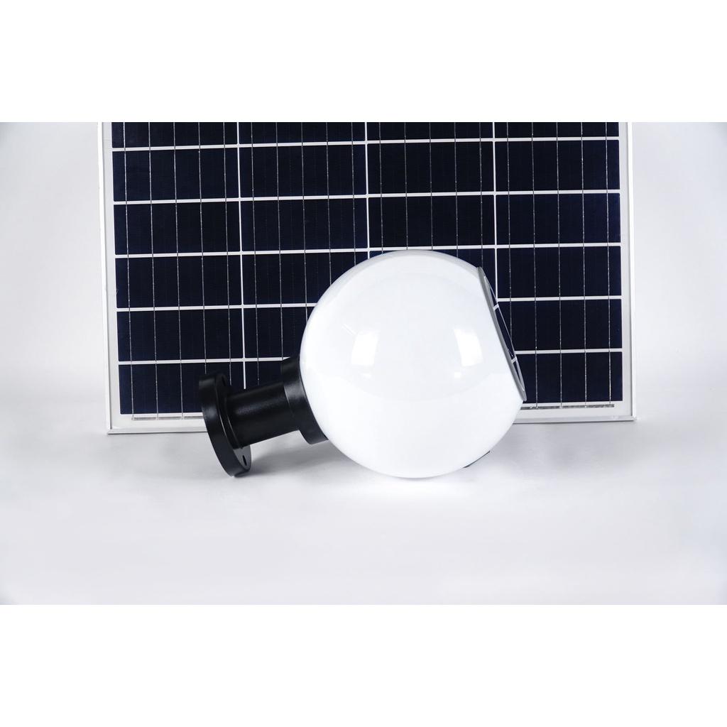Đèn trụ cổng tròn trắng năng lượng mặt trời VINAPIN-MYTC2234 sáng suốt đêm - Nhiều công suất + chống nước siêu bền + điề