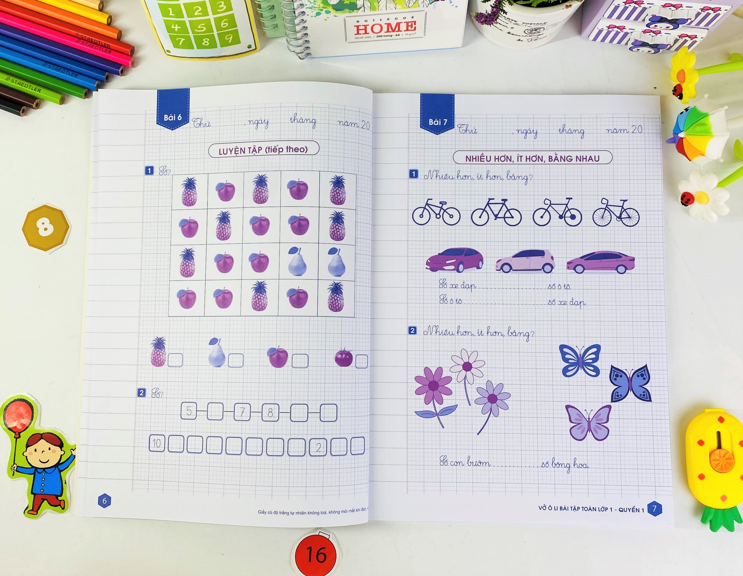 Sách - Vở Ô Li Bài Tập Toán Lớp 1 - Biên soạn theo chương trình GDPT mới - ndbooks