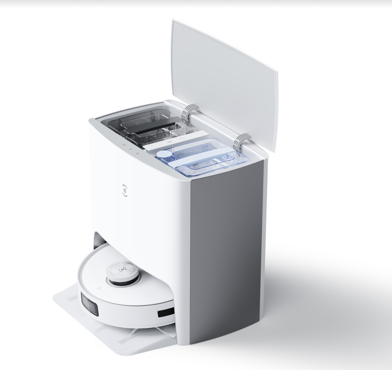 Robot Hút Bụi Lau Nhà Thông minh Giặt Giẻ Tự Động Ecovacs Deebot T10 Turbo - Bản Quốc Tế - Điều Khiển Bằng Giọng Nói, Lực hút 3000 Pa, Camera 960p, Lưu 3 Bản đồ - Hàng Chính hãng