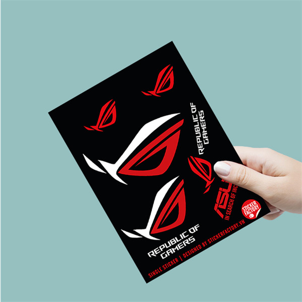 ASUS Republic Of Gamers - Single Sticker hình dán lẻ