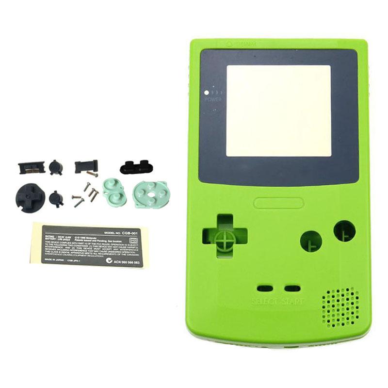 Vỏ vỏ bảng điều khiển trò chơi gốc mới cho Gameboy Color Classic Game Console Shell Vỏ vỏ cho vỏ nhà ở GBC với các nút màu: Xóa màu đen