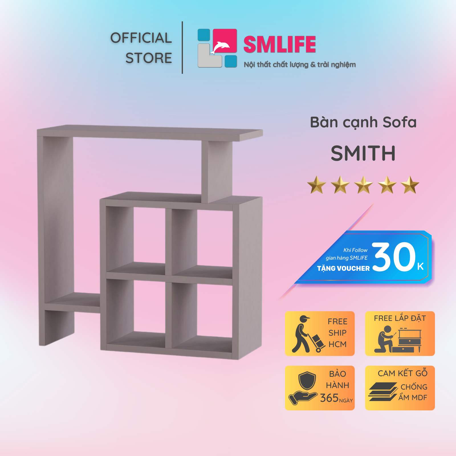 Bàn cạnh sofa SMLIFE Smith