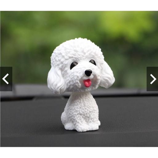 Tượng chó Poodle sang xịn trang trí táp lô xe hơi, bàn làm việc, làm quà tặng cực yêu-Hoàng Đông Shop