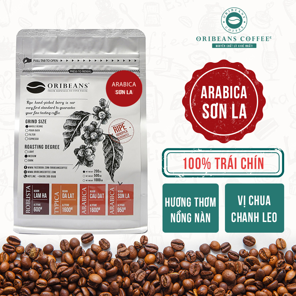 Cà phê Arabica Espresso Sơn La, hương quả ngọt vị chua chanh leo, cafe nguyên chất, ca phe, cà phê nguyên chất,espresso