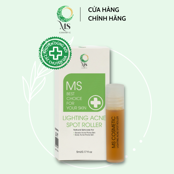 Thanh Lăn Mụn MS Lighting Acne Spot Roller (5ml), Hỗ Trợ Giảm Mụn, Mờ Vết Thâm, Thông Thoáng Lỗ Chân Lông - Mỹ Phẩm MS COSMETIC