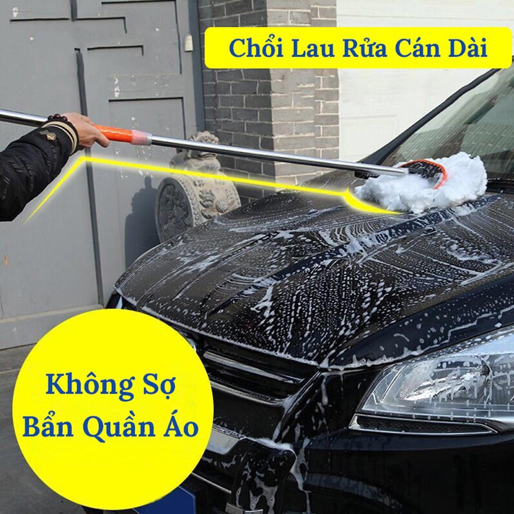 Chổi Rửa Xe Ô Tô Cán Dài Lông Mềm Thay Đổi Được Chiều Dài Max 125cm 37