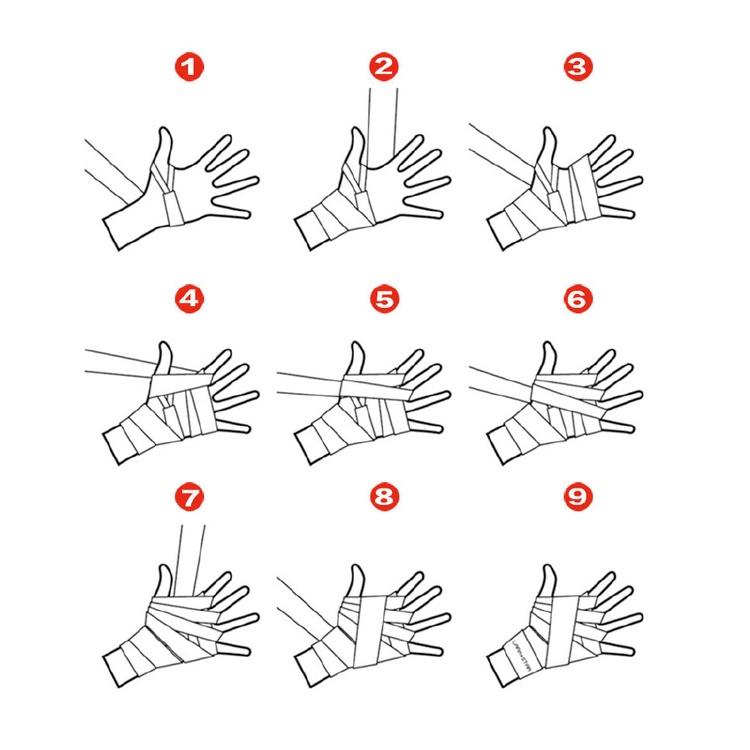 Băng đa Boxing 5m quấn cổ tay đấm bốc võ thuật Muay Thái MMA Handraps bản rộng 5cm