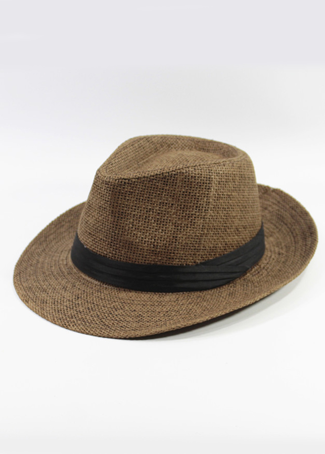 Mũ cói đi biển panama fedora cao bồi cowboy unisex