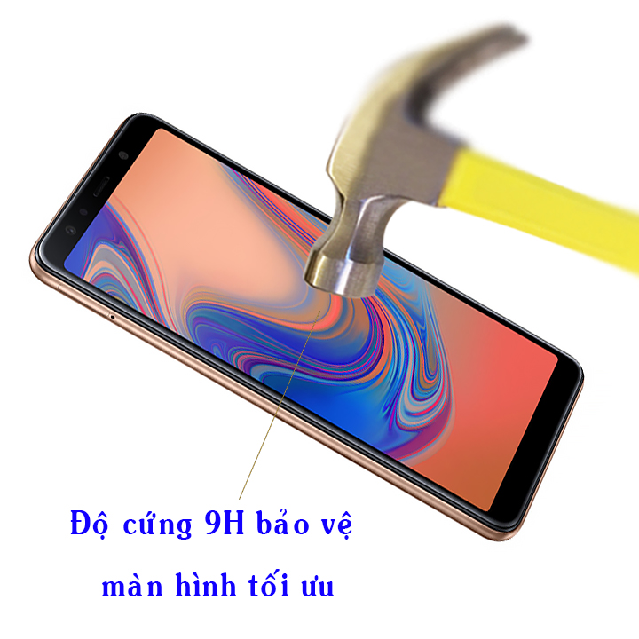 Kính Cường Lực cho Samsung Galaxy A7 2018 - Full Màn Hình - Màu Đen - Hàng Chính Hãng