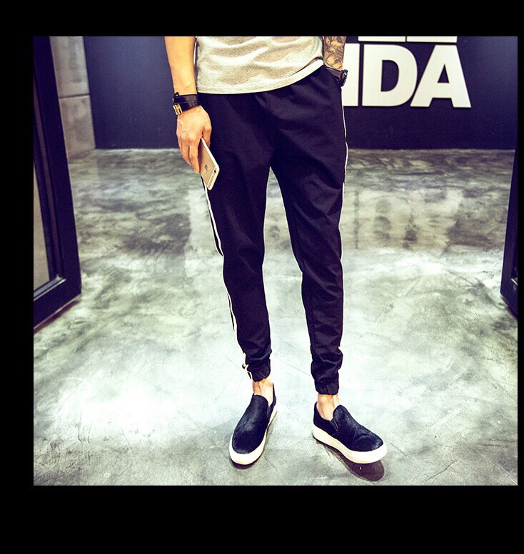 Quần Jogger Nam Co Dãn 4 Chiều JG11_Ống Bo Dáng Thể Thao Cạp Chun Phối Sọc