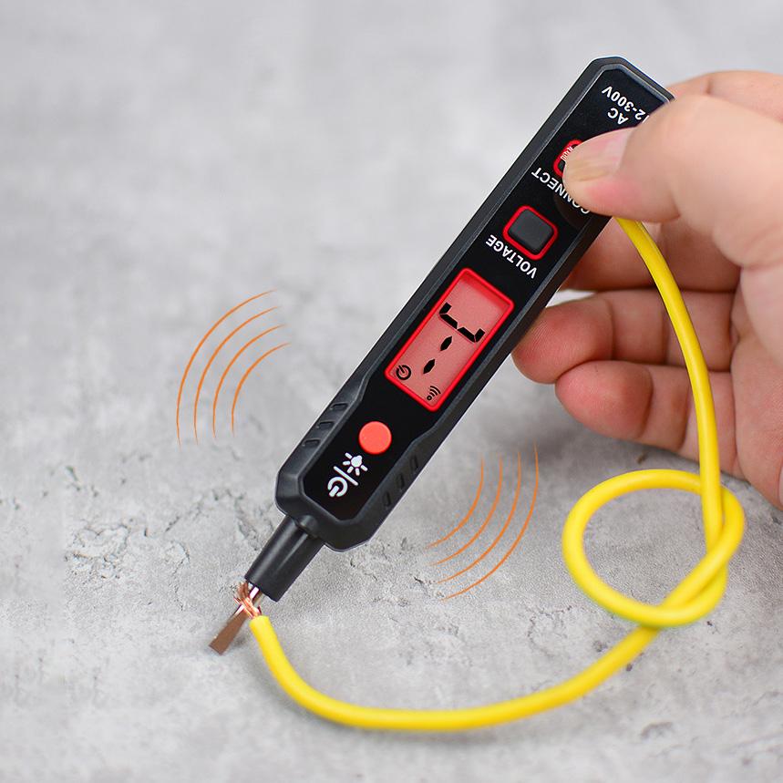 Bút thử điện cao cấp mà hình LCD rõ nét, Bút thử điện đo thông mạch, kiểm tra dây lửa dây mass có còi báo