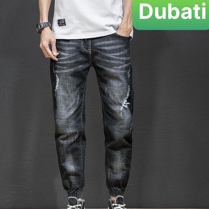 QUẦN JOGGER JEAN NAM MẪU MỚI PHONG CÁCH HÀN QUỐC CHẤT BÒ ĐEN- DB 0535- DUBATI FASHION