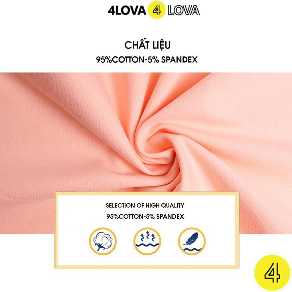 Áo croptop hai dây dáng ôm 4LOVA vải cotton mịn co giãn thoáng mát