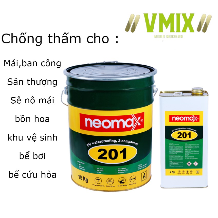 [7.2kg] Chống thấm sàn mái không cần đục gạch thi công trực tiếp trên nền gạch đỏ chống tia uv đàn hồi cao