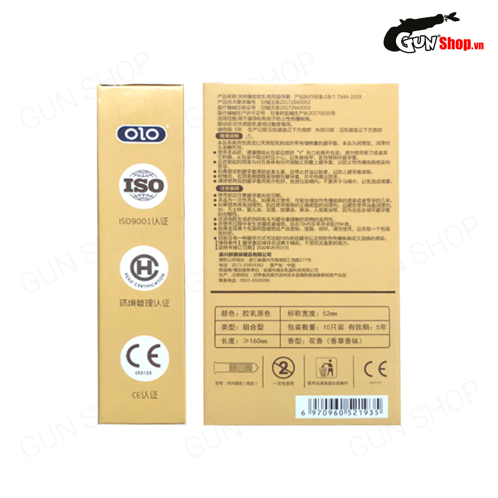 Bao cao su OLO 0.01 Đồng Hồ Vàng - Kéo dài thời gian