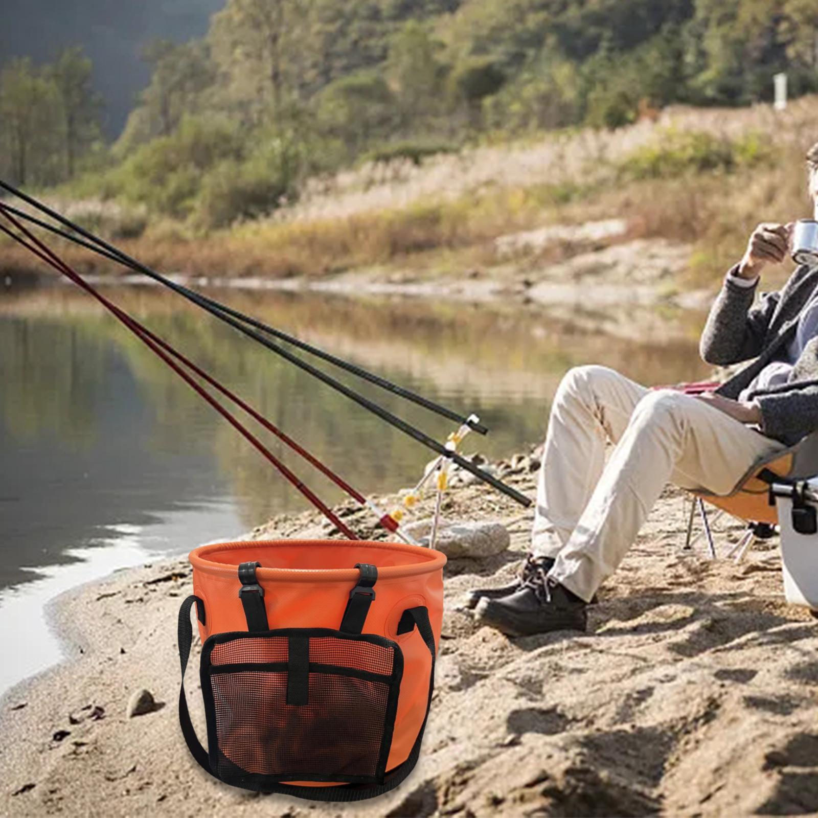 Collapsible Bucket Water Container Basin Pail 28L, Multifunctional Folding Water Storage Bucket, Collapsible Wash Basin for Fishing Travelling