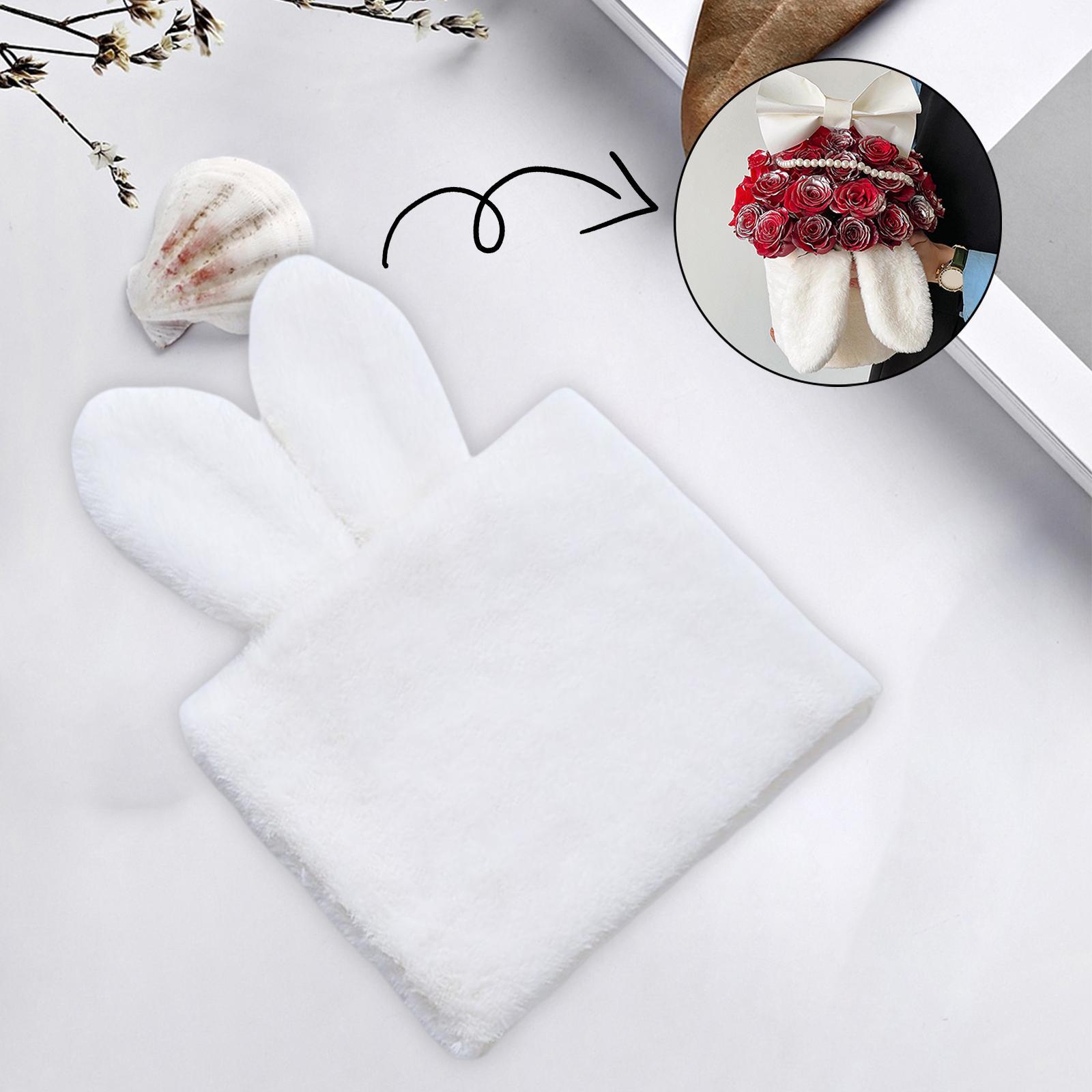 Plush diy crafts flower wrapping fabric cloth White