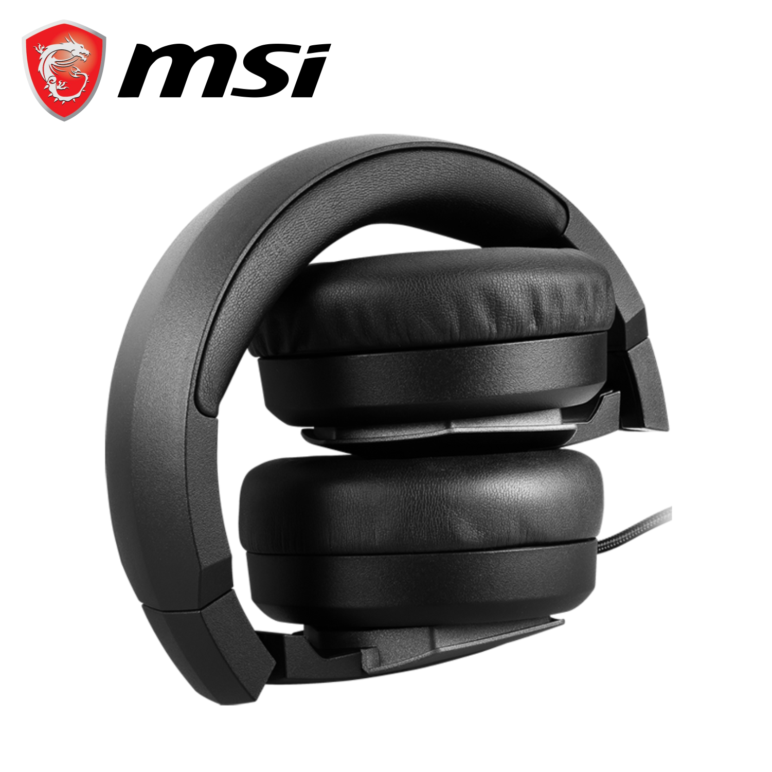 Tai Nghe Chụp Tai Gaming MSI Immerse GH61 Âm Thanh 7.1, Tích Hợp Mic, Dây Cắm USB 1.2M Và Dây 3.5mm 1M - Hàng Chính Hãng