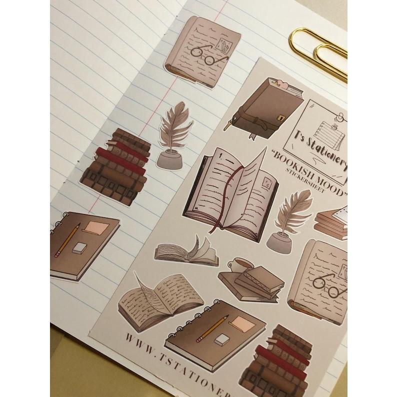 Sticker sheet bookish mood - chuyên dán, trang trí sổ nhật kí, sổ tay | Bullet journal sticker - stc003