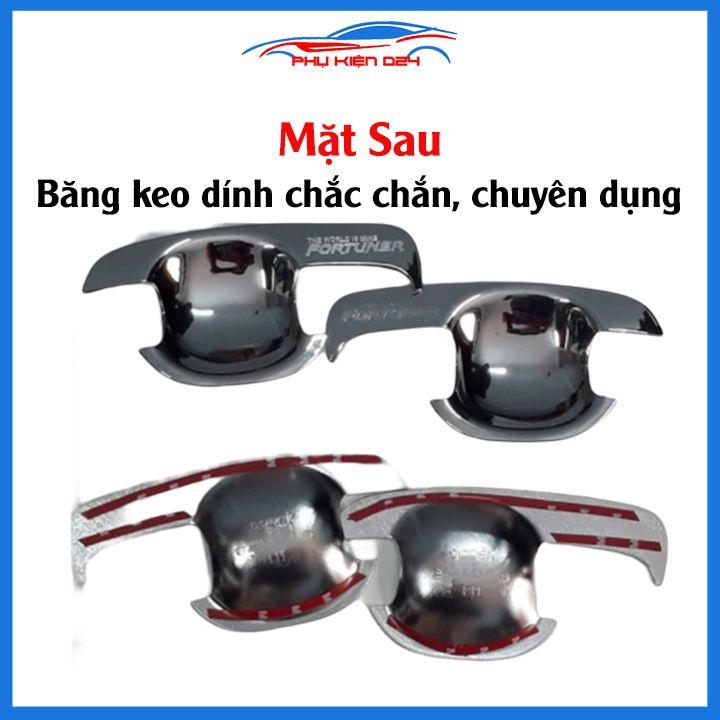 Ốp tay hõm mạ crom Fortuner 2009-2010-2011-2012-2013-2014-2015-2016 sáng bóng chống trầy bảo vệ cửa xe ô tô