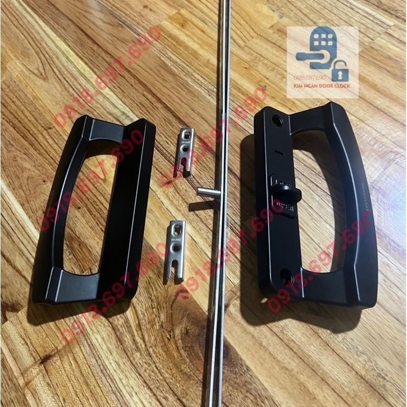 Bộ khoá chữ D cửa đi đa điểm lùa nhôm xingfa phù hợp cho cửa ban công