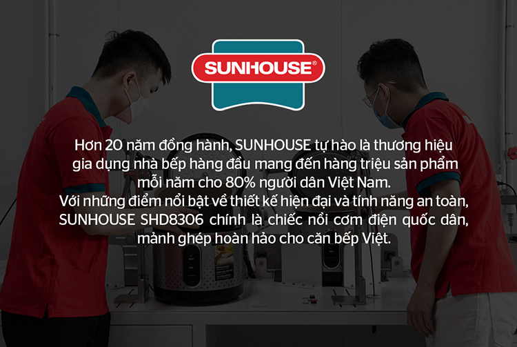 Nồi cơm điện Sunhouse SHD8305 3L - Hàng chính hãng