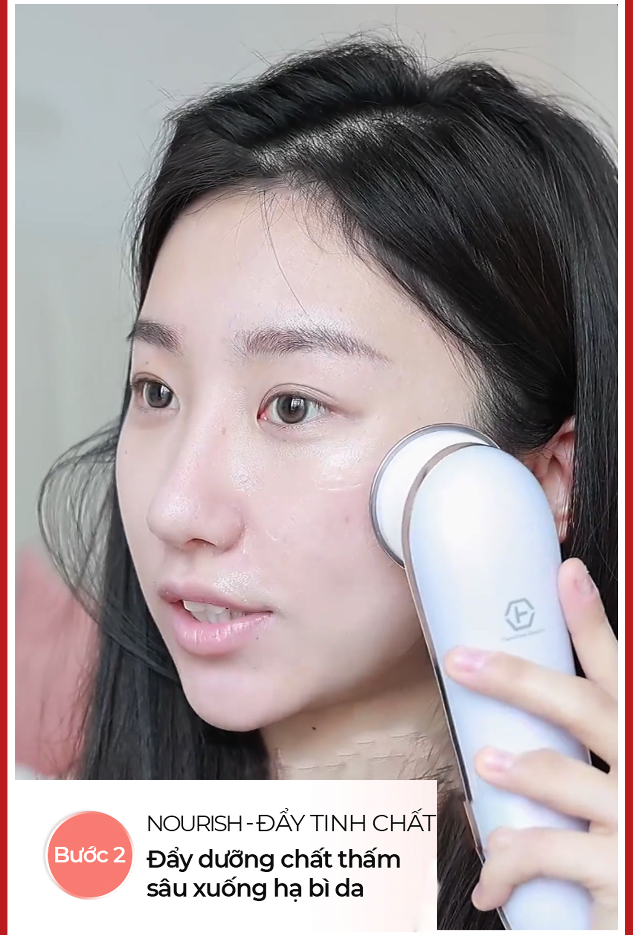 Máy nâng cơ, đẩy dưỡng chất trẻ hoá da thông minh, Nanotime BEAUTY F81E cao cấp nhất hàng chính hãng Bảo Hành 2 Năm