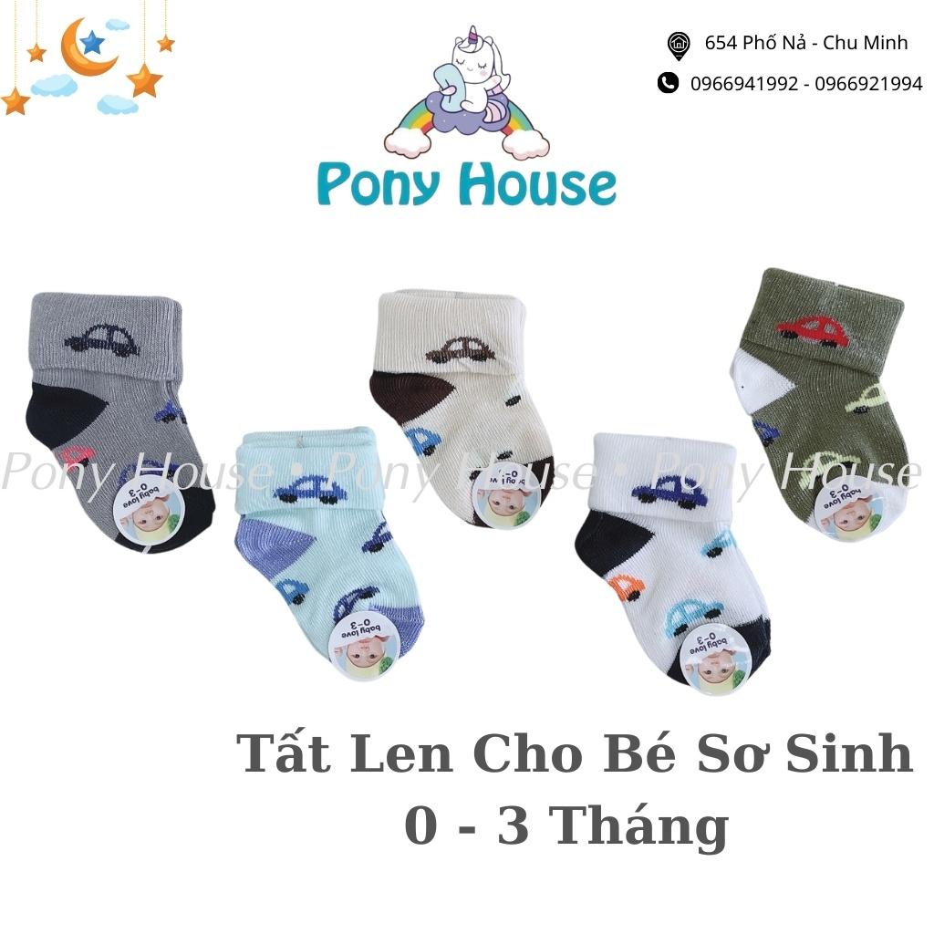 Tất Len Cho Bé Sơ Sinh - Set 2 Đôi Tất Len Mềm, Mịn Bé Trai Sơ Sinh 0-3 Tháng