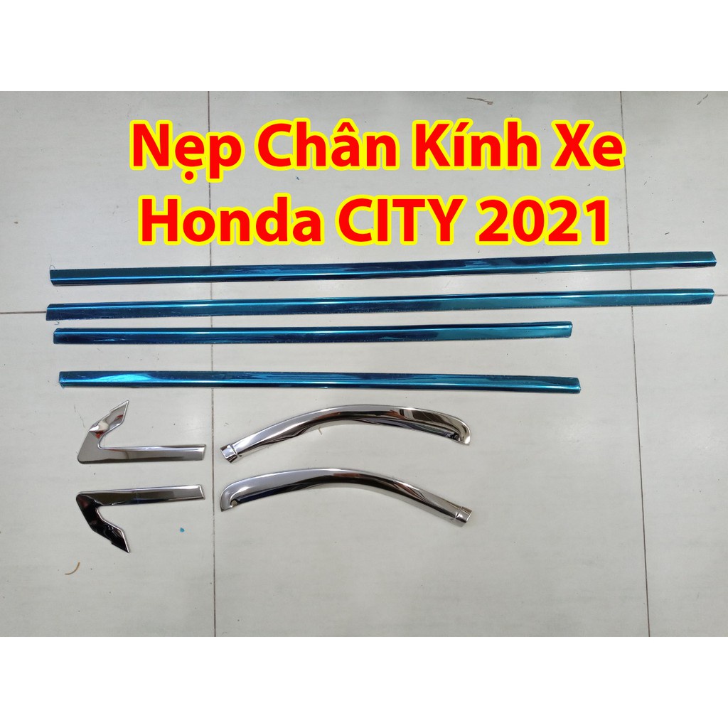 Nẹp viền chân kính, cong kính xe Honda City 2021 2022 - Hàng inox sáng bóng, giá 1 bộ