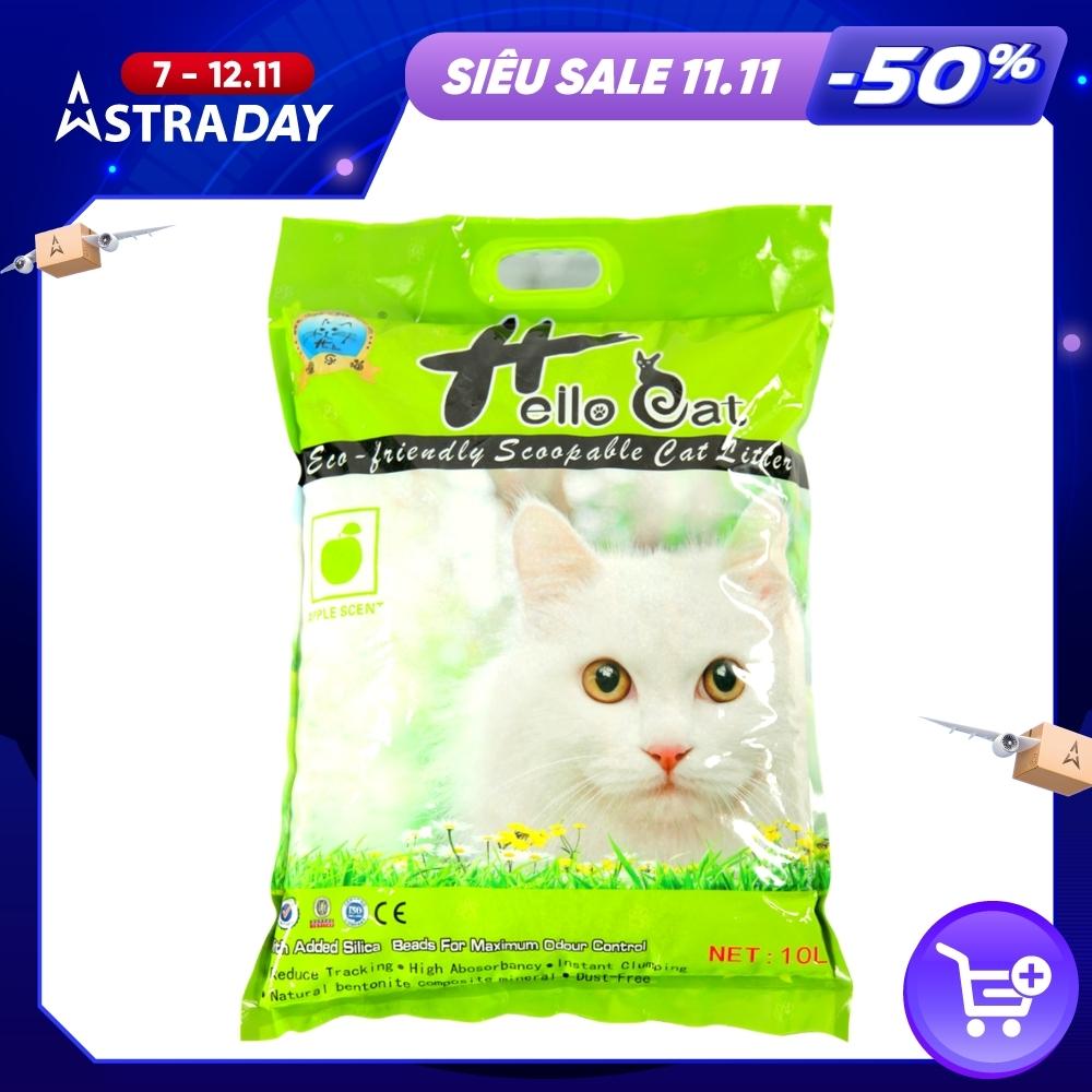 Cát Vệ Sinh Cho Mèo Hương Táo - Hello Cat 10 Lít