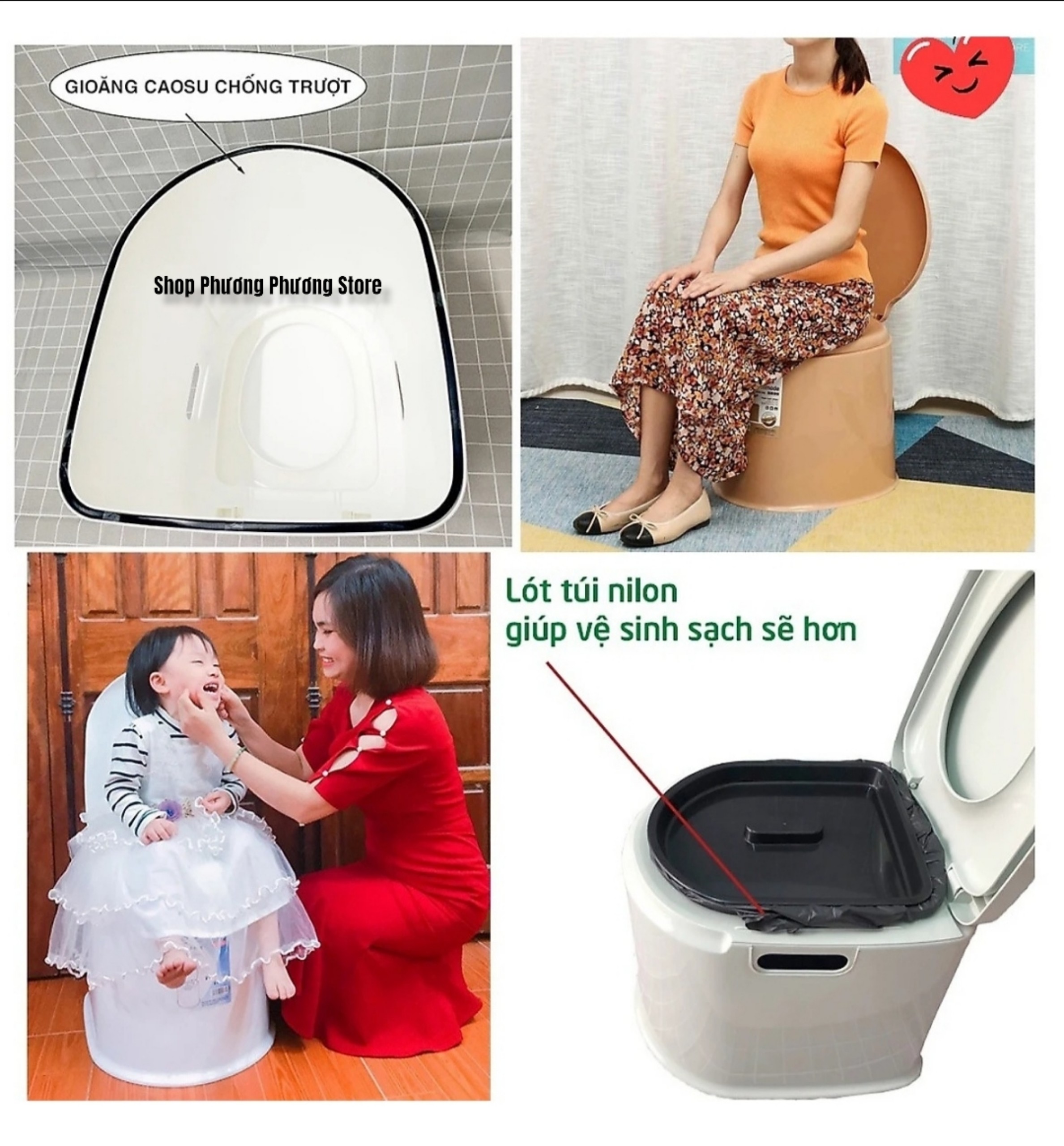 Bô vệ sinh đa năng - ghế bô vệ sinh cho người già