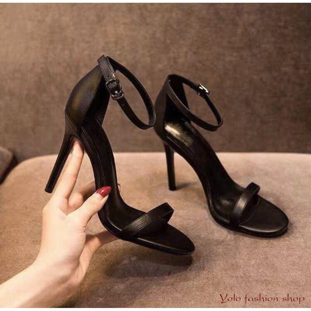 Sandal nữ quai mảnh đế 7cm thời trang dáng basic S75