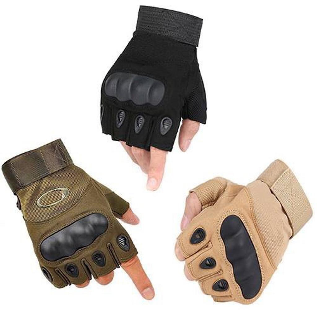 Găng Tay Cụt Ngón Có Gù Bảo Vệ Cực Chất BG05 - Đen - 38