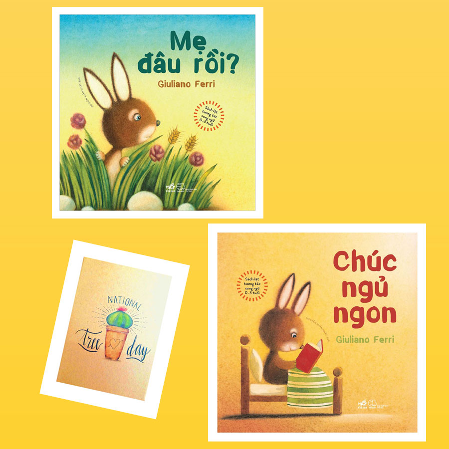 Combo  Sách Lật Tương Tác Song Ngữ 0-3 Tuổi: Mẹ Đâu Rồi? và Chúc Ngủ Ngon