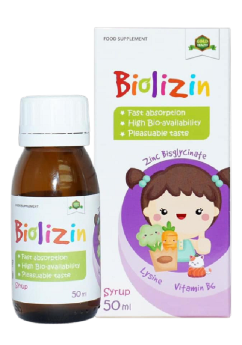 Kẽm BIOLIZIN-Kích thích trẻ ăn ngon miệng-Hỗ trợ điều trị tiêu chảy-Tăng cường sức đề kháng cho trẻ.