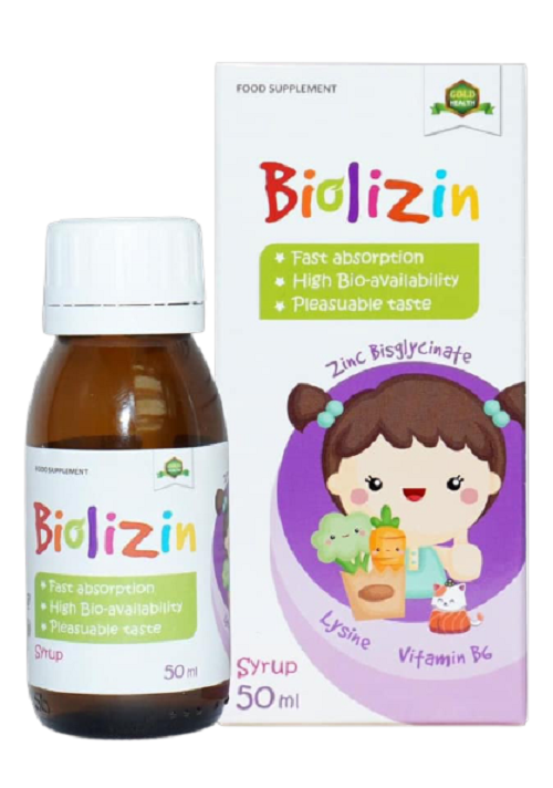 BIOLIZIN Kẽm Hữu Cơ Nhập Khẩu Châu Âu 50ml Tăng cường sức đề kháng cho trẻ