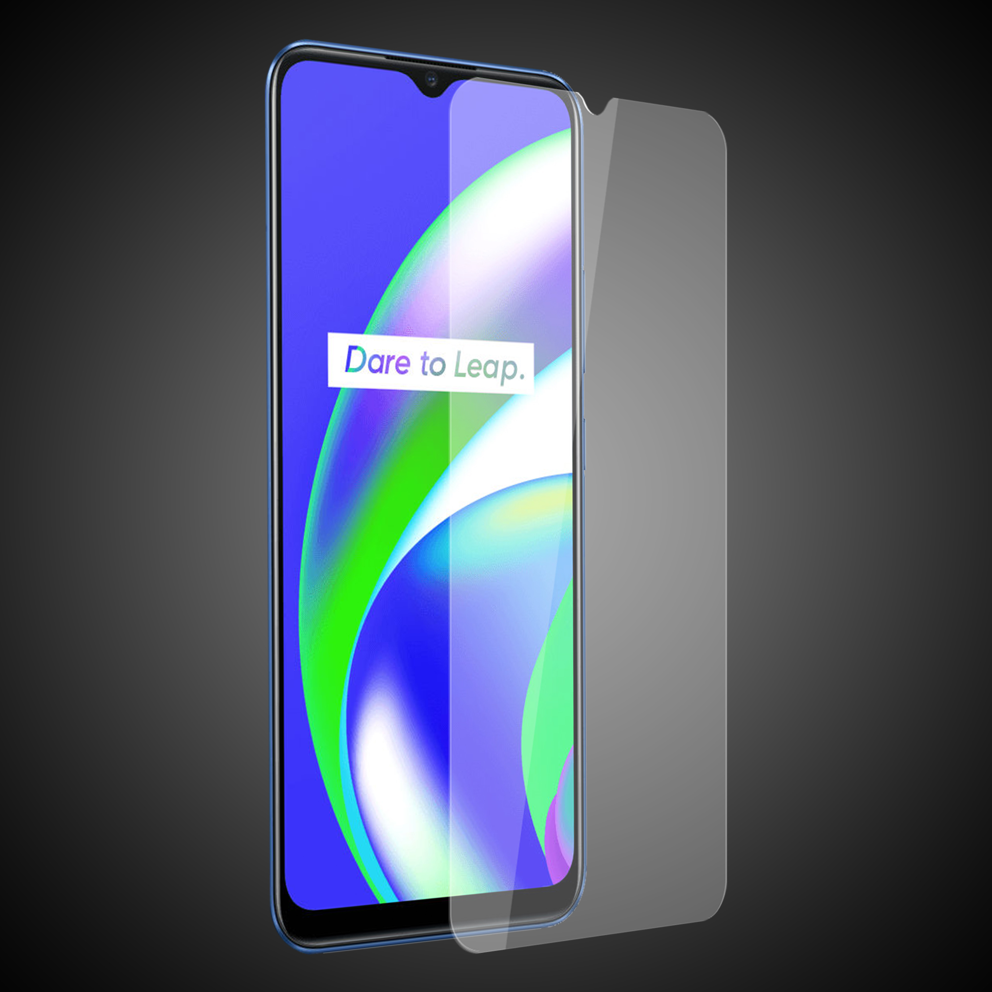 Kính Cường Lực Cho Realme C12 / C15 Trong Suốt 2.5D Không Full Màn- Hàng Chính Hãng