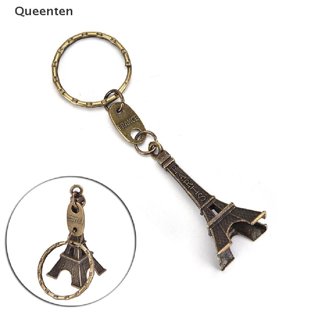 Queenten Paris Retro Mini Eiffel Tower Model Cute Keychain Keyfob Eiffel Tower Figurines Eiffel Tower Keychain, QT