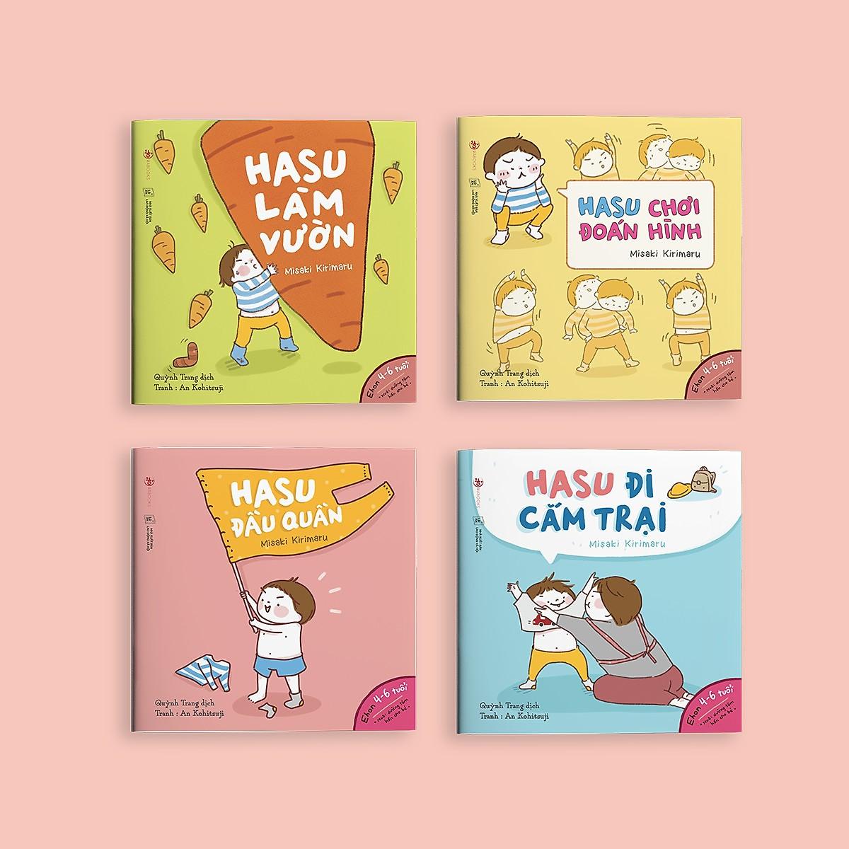 Combo Ehon Nhật Bản : Sự kỳ diệu của màu sắc + Những Câu Chuyện Kỳ Lạ Của Hasu + Poster An Toàn Cho Con Yêu Quy Tắc 5 Ngón Tay
