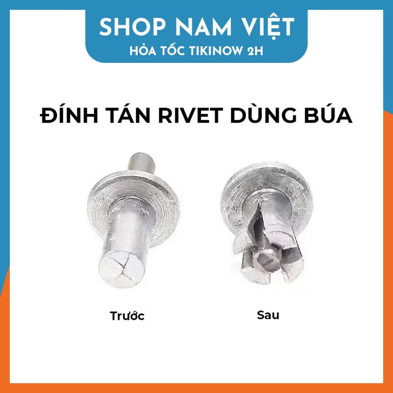 Đinh Tán Rivet Nhôm Không Cần Kìm Bấm